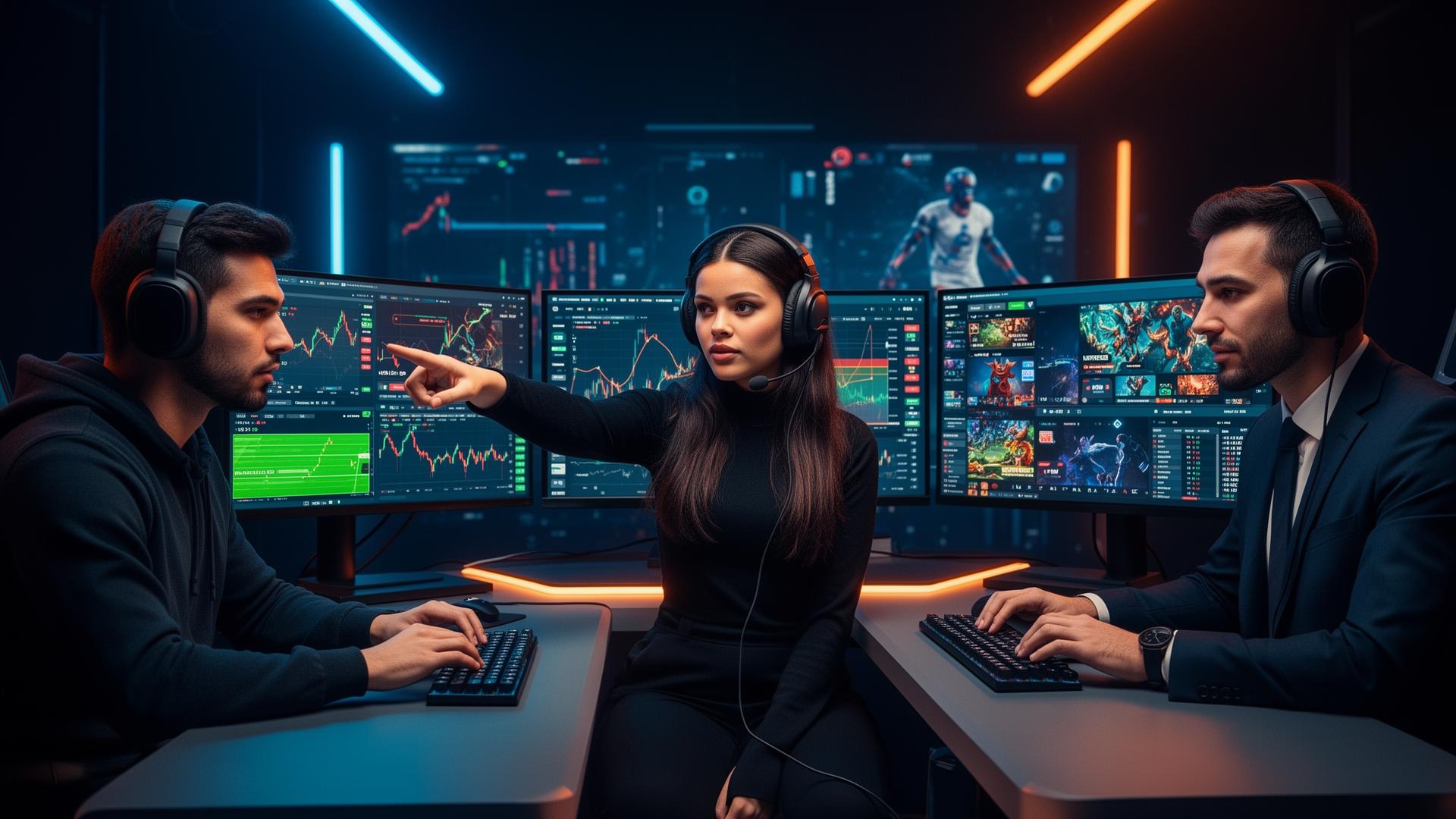 Diverse Performance Creators at work — sports, gaming, finance